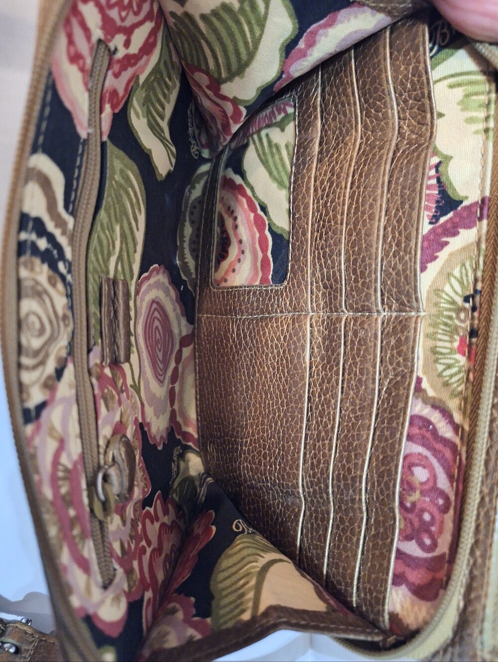 Brighton Crossbody Bag Purse Mila's Heart Metallic Gold Bronze Pebble Leather - Picture 11 of 16